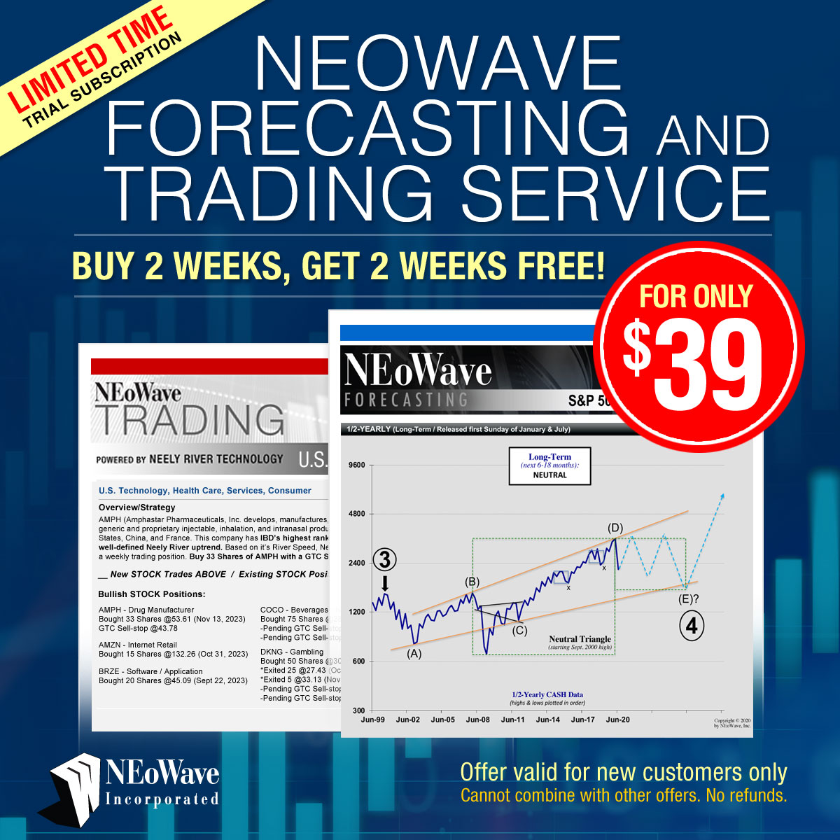NEoWave Forecasting and Trading Trial Subscription for $39